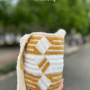 Mochila Kankuama Mini - Blanco Dorado
